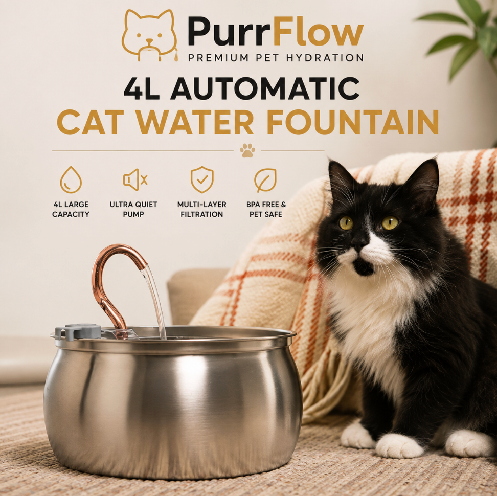4L Smart Cat Water Fountain – Fresh, Filtered Water 24/7