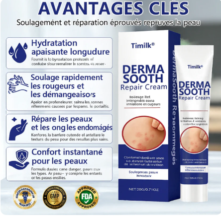 Crème réparatrice DermaSooth – Apaisez et réparez votre peau