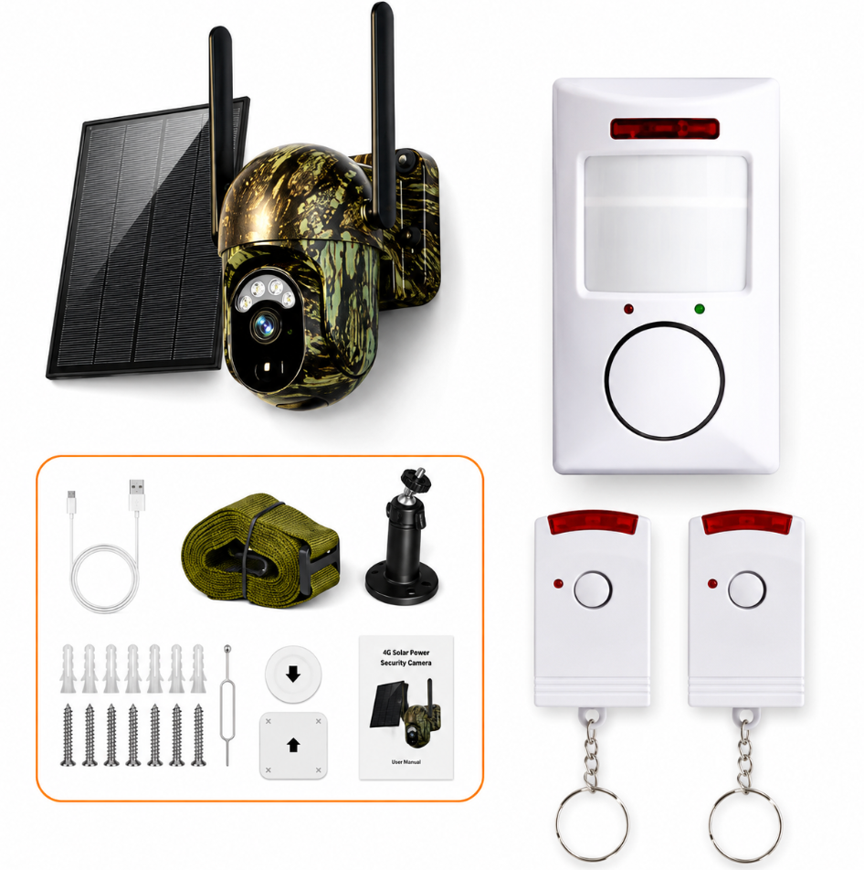 Caméra de sécurité solaire sans fil WiFi LTE