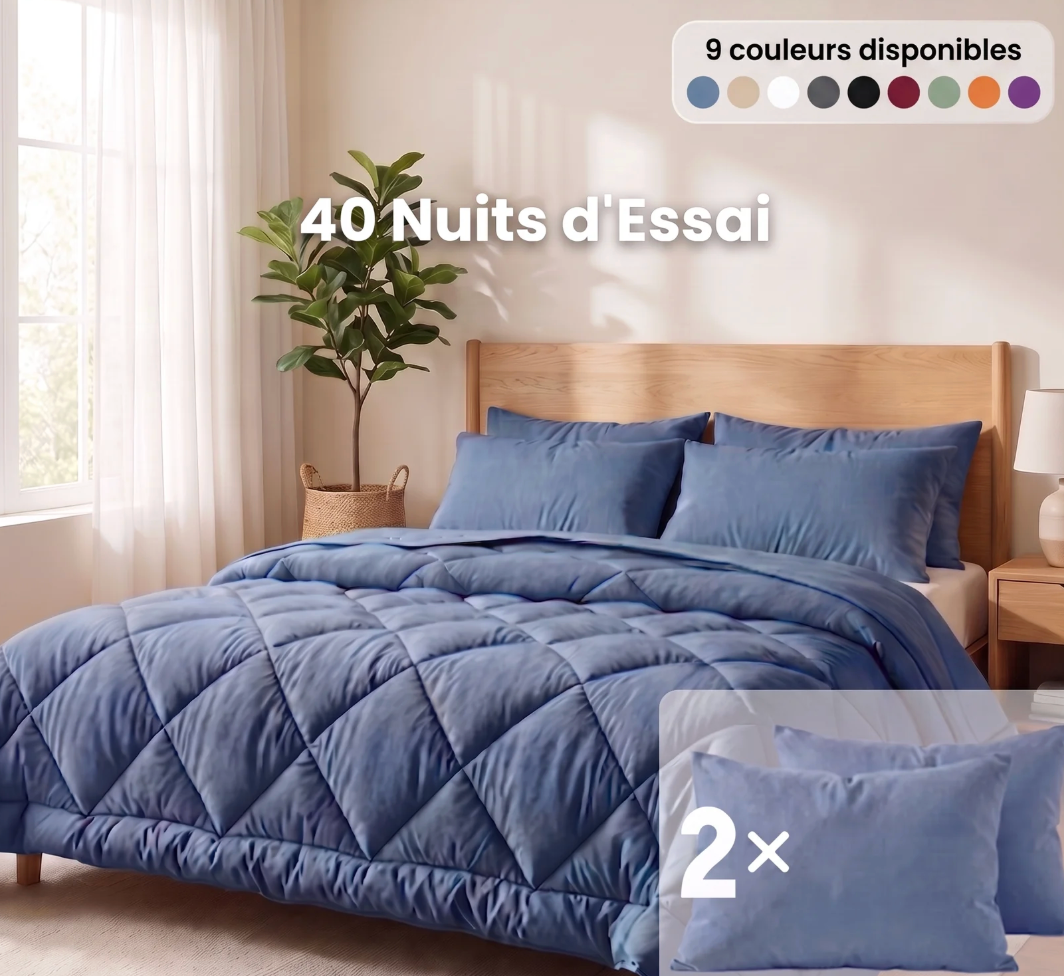 Couette Vorasell® 2 en 1 qui élimine le besoin de draps