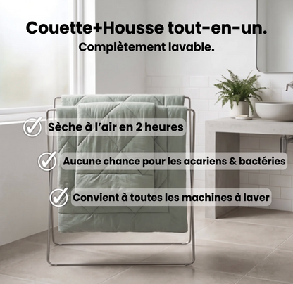 Couette Vorasell® 2 en 1 qui élimine le besoin de draps