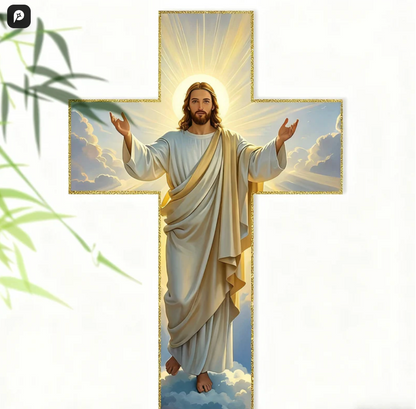 Retro Jesus Christ Wall Cross Decor