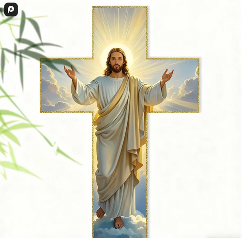 Retro Jesus Christ Wall Cross Decor